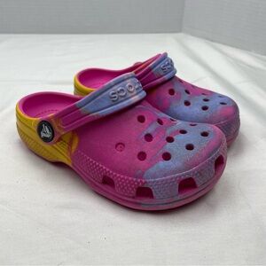 Crocs Classic Clogs Pink Purple Yellow Mixed Color Waterproof Kids Size 10